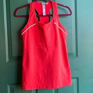 Athleta size large hot pink ladies athletic top built in bra